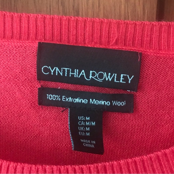 Cynthia Rowley Pretty Pink Merino Wool Sweater - Picture 5 of 5